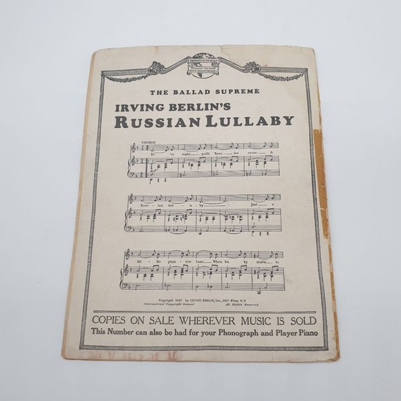 Vintage Sheet Music 1927 The Song Is Ended But The Melody Lingers On Piano - Picture 6 of 6